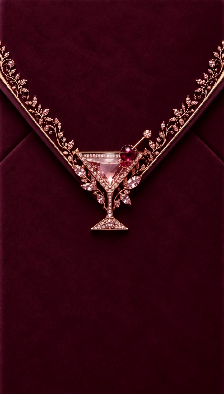 Closed damson invitation envelope